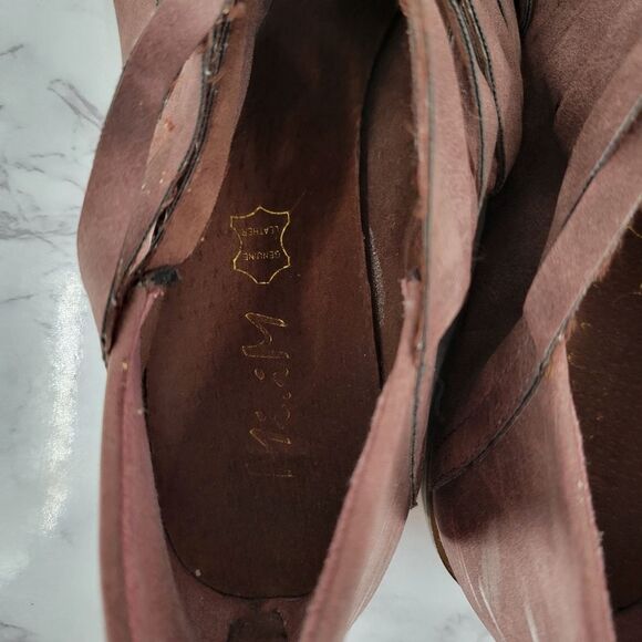 MI.IM Dusty Plum Purple Mauve Sliced Shooties Ankle Booties Leather Boots - Picture 13 of 13